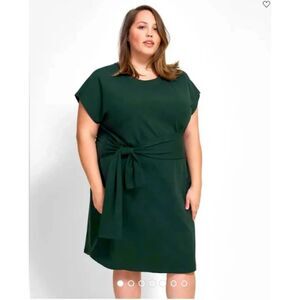 Universal Standard T Shirt Dress Women's Size XS 10-12 Green Misa Everyday Comfy